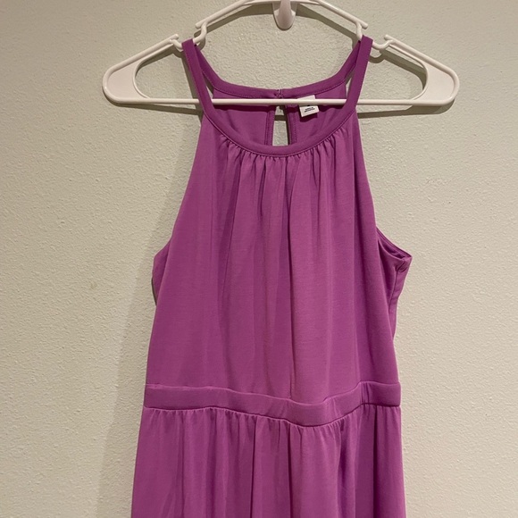 Old Navy lilac halter dress. Maxi length. Size M - Picture 2 of 4